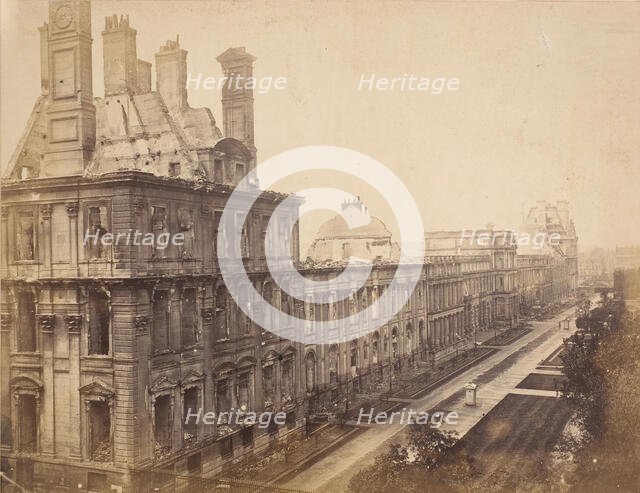 [The Tuileries After Its Destruction by the Communards], 1871. Creator: Hippolyte-Auguste Collard.