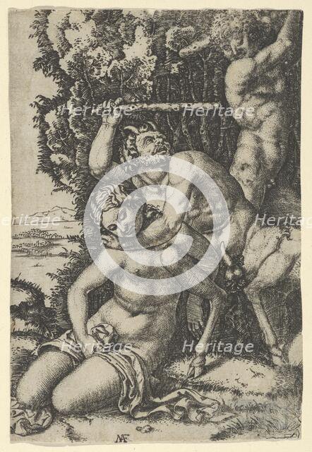A satyr fighting for a nymph, ca. 1510-40. Creator: Anon.