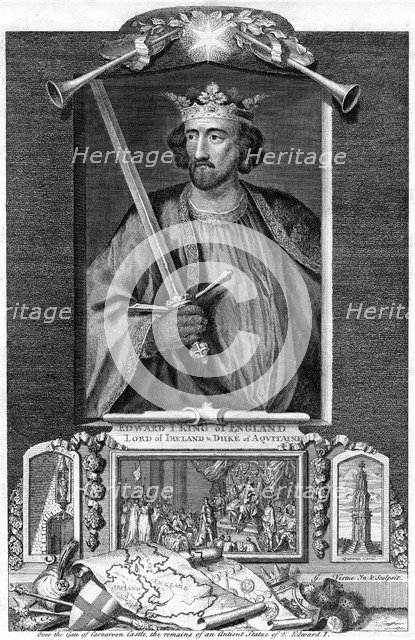 Edward I of England, (18th century). Artist: George Vertue
