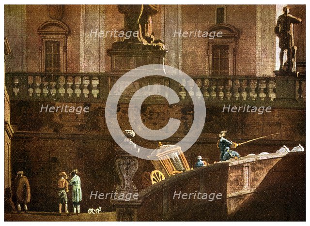 A coach in Rome, 18th century (1956). Artist: Unknown