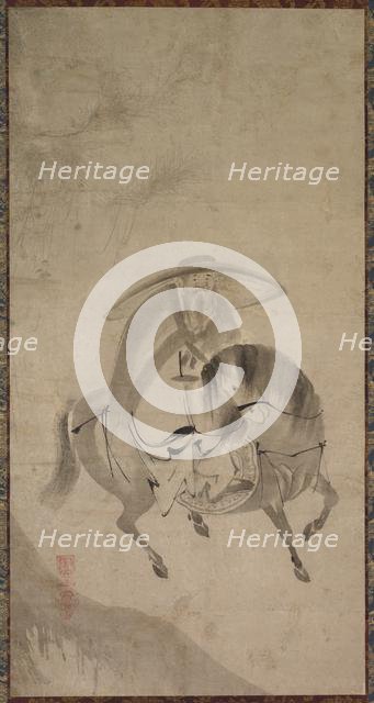 Su Dongpo Riding a Donkey, late 16th to early 17th century. Creator: Reietsu (Japanese, active late 1500s to early 1600s).