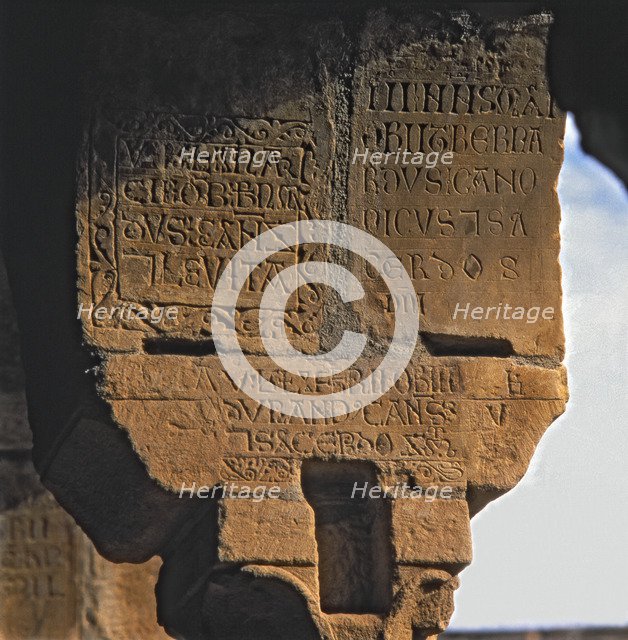 Capital with obituary inscriptions, used as a page of the book of the chapter register, in the cl…