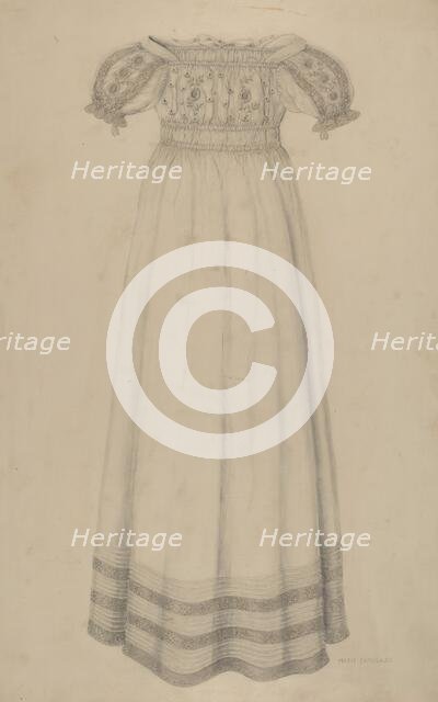 Infant's Dress, c. 1938. Creator: Marie Famularo.