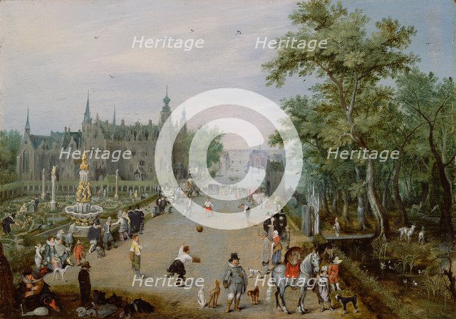 Jeu de Paume Before a Country Palace, ca 1614. Artist: Venne, Adriaen Pietersz. van de (1589-1662)