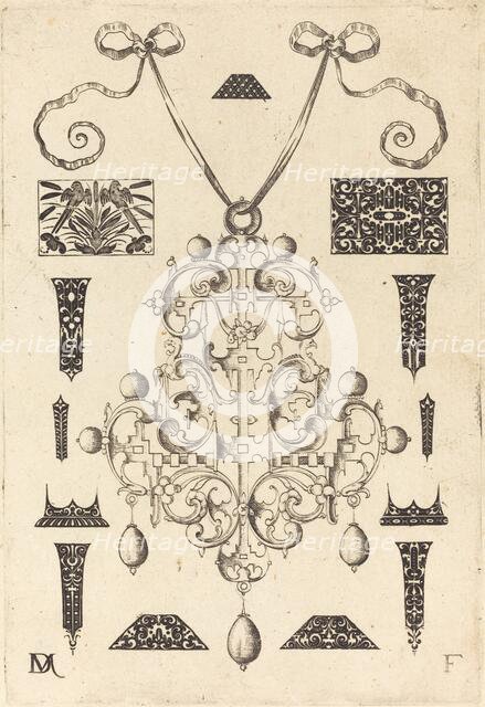 Large Pendant, Surrounded by Thirteen Studs, 1593. Creator: Daniel Mignot.