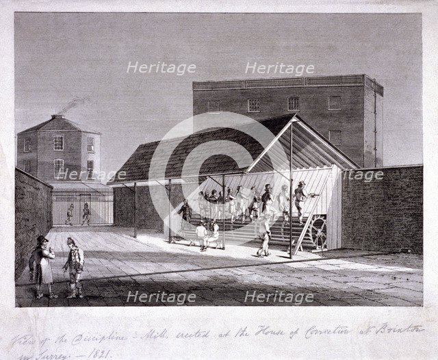 The Discipline Mill at Brixton Prison, Lambeth, London, 1821 Artist: Anon