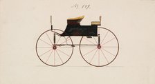 Design for 4 seat Phaeton, no top, no. 139, 1850-70. Creator: Brewster & Co.