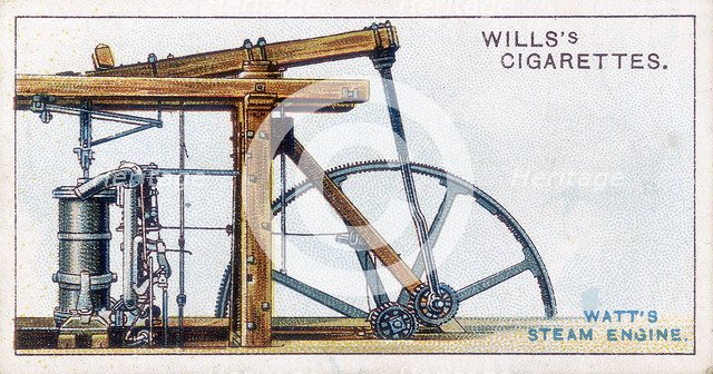 Steam engine by James Watt, 1915. Artist: Anon