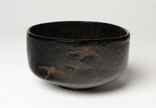 Raku-Ware Tea Bowl with Design of Descending Geese, 18th/19th century. Creator: Unknown.