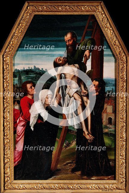 The Descent from the Cross, 1528. Creator: Benson, Ambrosius (1495-1550).