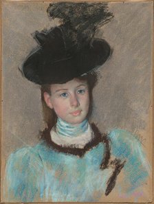 The Black Hat, c. 1890. Creator: Mary Cassatt.