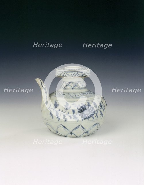 Blue and white kendi, China, c1279-c1368. Artist: Unknown