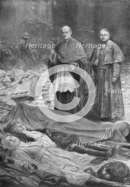 After the attack of Good Friday, St-Gervais, Paris, World War I, 29 March 1918 (1929).Artist: J Simont