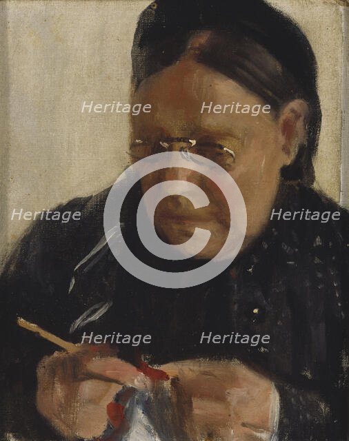 Portrait of Mrs. Ahnger, c1900.  Creator: Berndt Lagerstam.