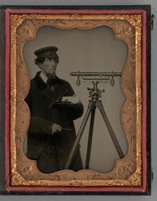 Untitled (Portrait of Surveyor), 1862. Creator: Unknown.