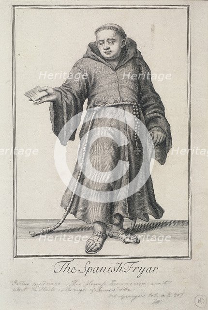'The Spanish Fryar', Cries of London, (c1688?). Artist: Pierce Tempest