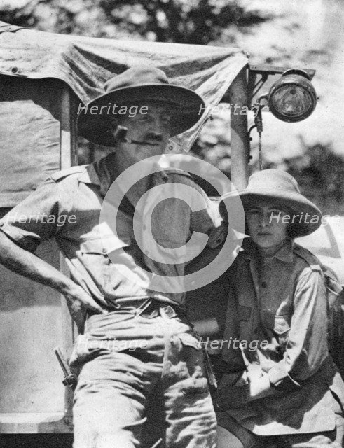 Chaplin Court Treatt and Stella Court Treatt, British motoring pioneers, c1924-c1926 (1927). Artist: Thomas A Glover