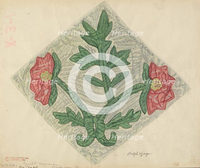 Quilt Pattern, 1935/1942. Creator: Ralph N. Morgan.