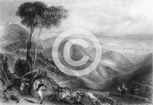'Valley of the Dhoon, from the Landour Ridge', 1838. Creator: George Francis White.
