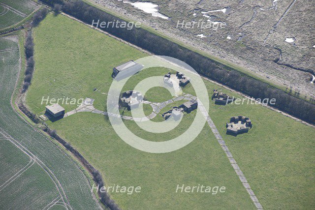 Second World War heavy anti-aircraft battery J/H9, Stone Creek, East Riding of Yorkshire, 2014. Creator: Historic England Staff Photographer.