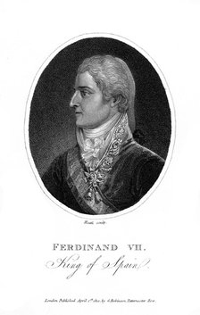 Ferdinand VII, King of Spain, 1810.Artist: Heath