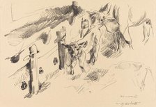 Kälber (Calves), 1912. Creator: Lovis Corinth.