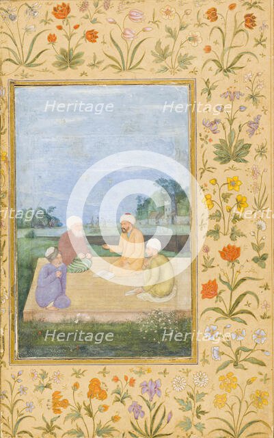 A Discourse Between Muslim Sages (image 1 of 6), c1630. Creator: Govardhan.