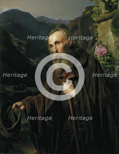 An old beggar, 1856. Creator: Franz Eybl.