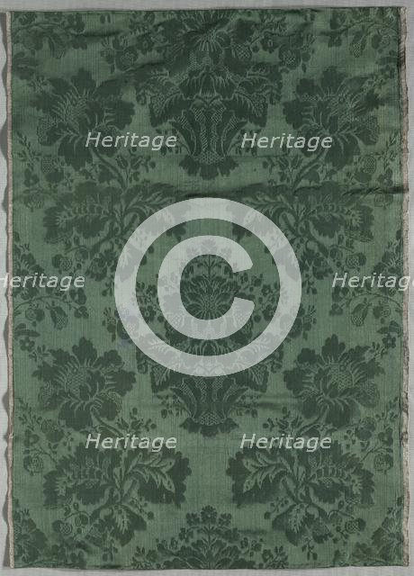Length of Silk Damask Textile, 1700s. Creator: Unknown.