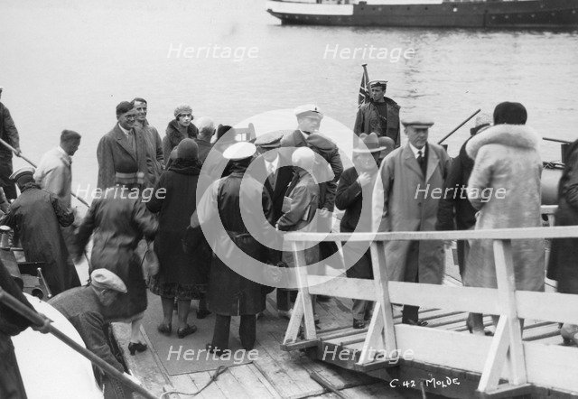 Passenger ship bethed at Molde, Norway, 1929. Artist: Unknown