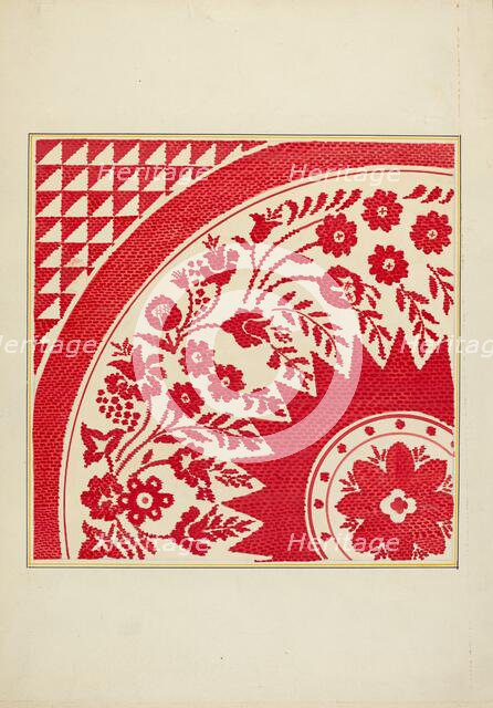 Homespun Coverlet, 1935/1942. Creator: Cornelius Christoffels.