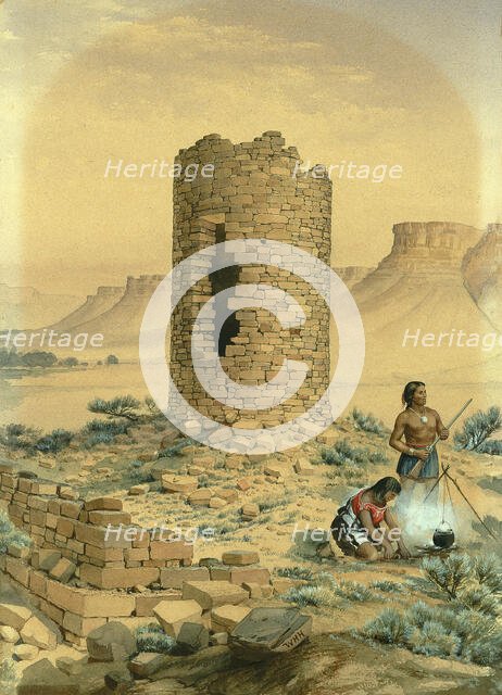 Ancient Stone Round Tower, 1875. Creator: William Henry Holmes.