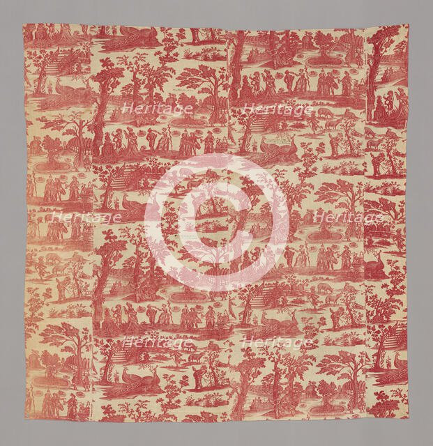 Commedia del'Arte (Furnishing Fabric), England, before 1784. Creator: Unknown.