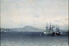 The Turkish Fleet bombed the town of Feodosiya in 1878', 1878. Creator: Fessler, Adolf (1826-1885).