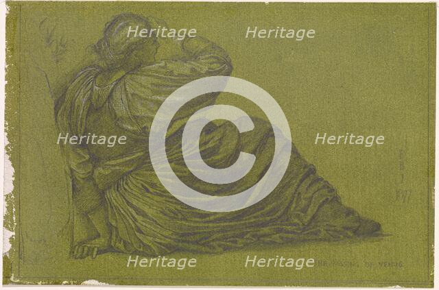 The Passing of Venus - Study of a seated Woman, 1877. Creator: Sir Edward Coley Burne-Jones.