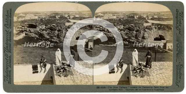 Jerusalem as seen from the Damascus Gate, Palestine, 1901.Artist: Underwood & Underwood