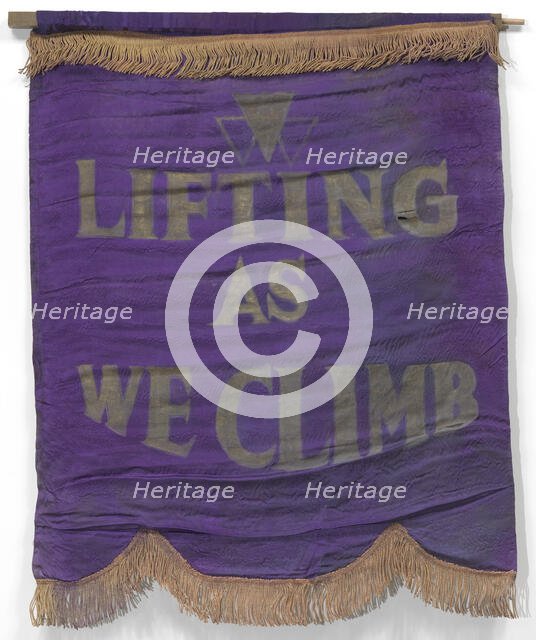 Banner with motto of the National Association of Colored Women's Clubs, ca. 1924. Creator: Unknown.