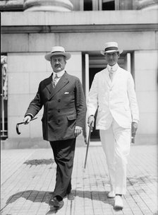 William Gibbs McAdoo, Secretary of The Treasury, right, with John Skelton Williams, 1914.  Creator: Harris & Ewing.