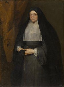 Portrait of Infanta Isabella Clara Eugenia of Spain (1566-1633) as a nun, 1620s. Creator: Dyck, Sir Anthony van (1599-1641).