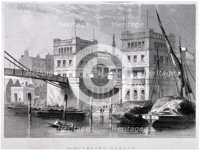 Hungerford Market, Westminster, London, c1847.                                                Artist: Anon