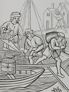 Measuring of salt, Paris, France, 1500, (1878). Creator: Unknown.