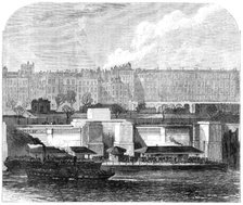 London improvements: Hungerford Pier on the Thames Embankment, 1869. Creator: Unknown.