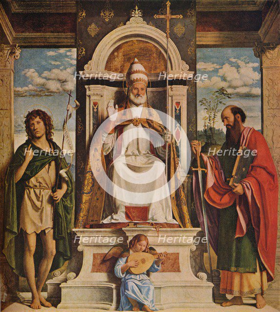 Saint Peter enthroned with Saints, John the Baptist and Saint Paul', c1516. Creator: Giovanni Battista Cima da Conegliano.