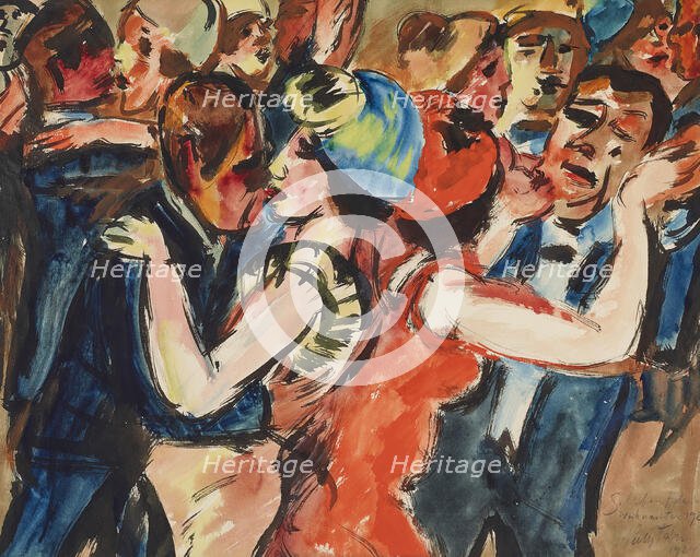 At the Dance 1 (Dance Party 1), 1924. Creator: Pechstein, Hermann Max (1881-1955).