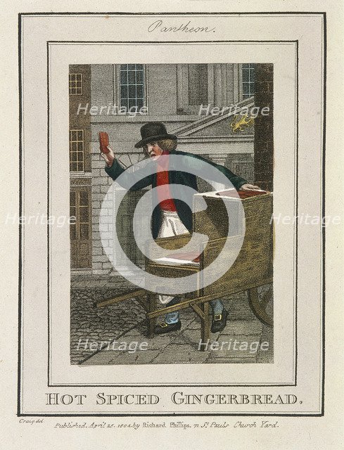'Hot Spiced Gingerbread', Cries of London, 1804. Artist: Anon