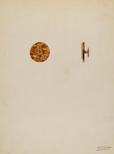 Cuff Button, c. 1939. Creator: Frank Fumagalli.