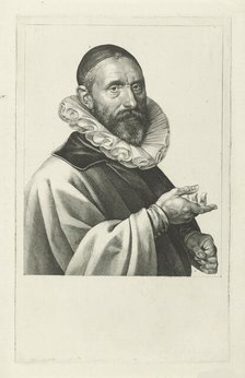Portrait of the organist and composer Jan Pieterszoon Sweelinck (1561-1621), 1624. Creator: Muller, Jan Harmensz. (1571-1628).
