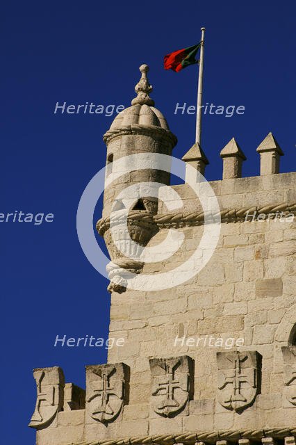Belém Tower (Tower of Belém), Lisbon, Portugal, 16th century, 2008. Architectural detail. Creator: Unknown.
