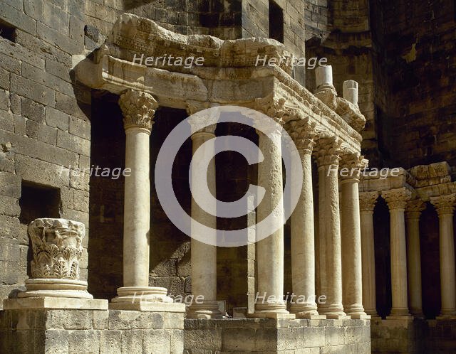Porticus post scaenam, Roman Theatre, Bosra, Syria, 2001.  Creator: LTL.