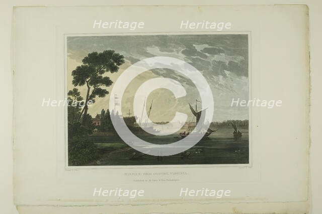 Norfolk; From Gosport, Virginia, plate five of the second number of Picturesque Views o..., 1819/21. Creator: John Hill.